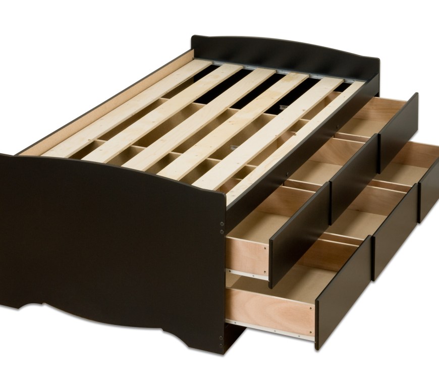 bed base with a storage capacity